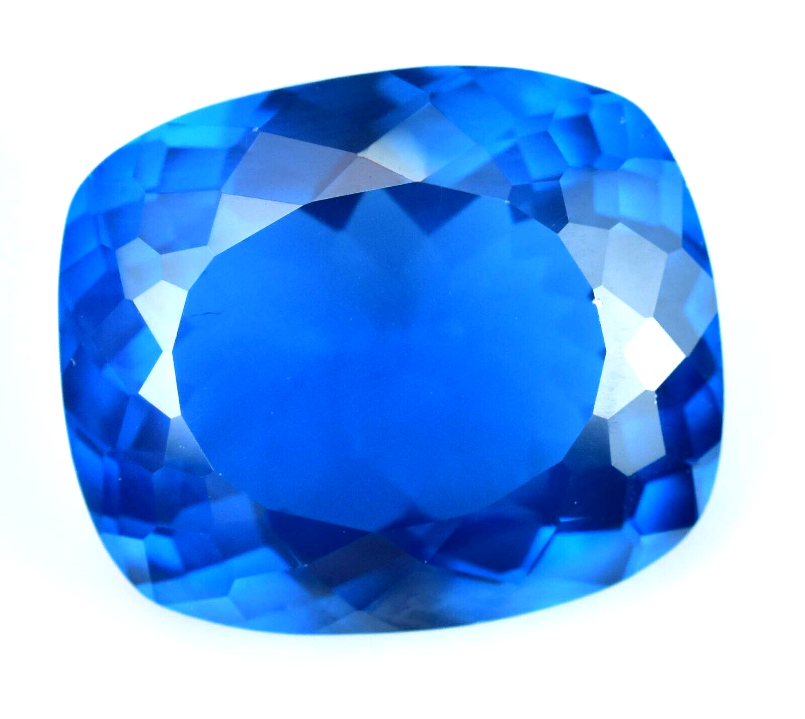 40.55 CT Natural London Blue Topaz AGL Certified Flawless Cushion Cut Gemstone