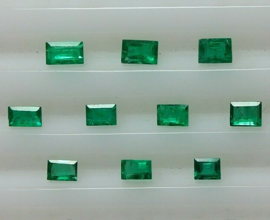 Natural Emerald Round, Oval, Baguette, Square Faceted Loose Gemstones, #866.