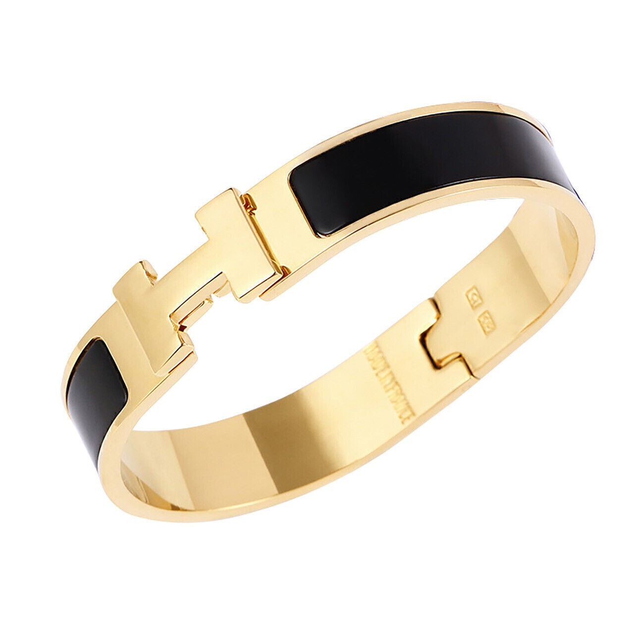 RARE NEW High Quality Classic Luxury Stainless Steel H-buckle Bracelet Size 17cm