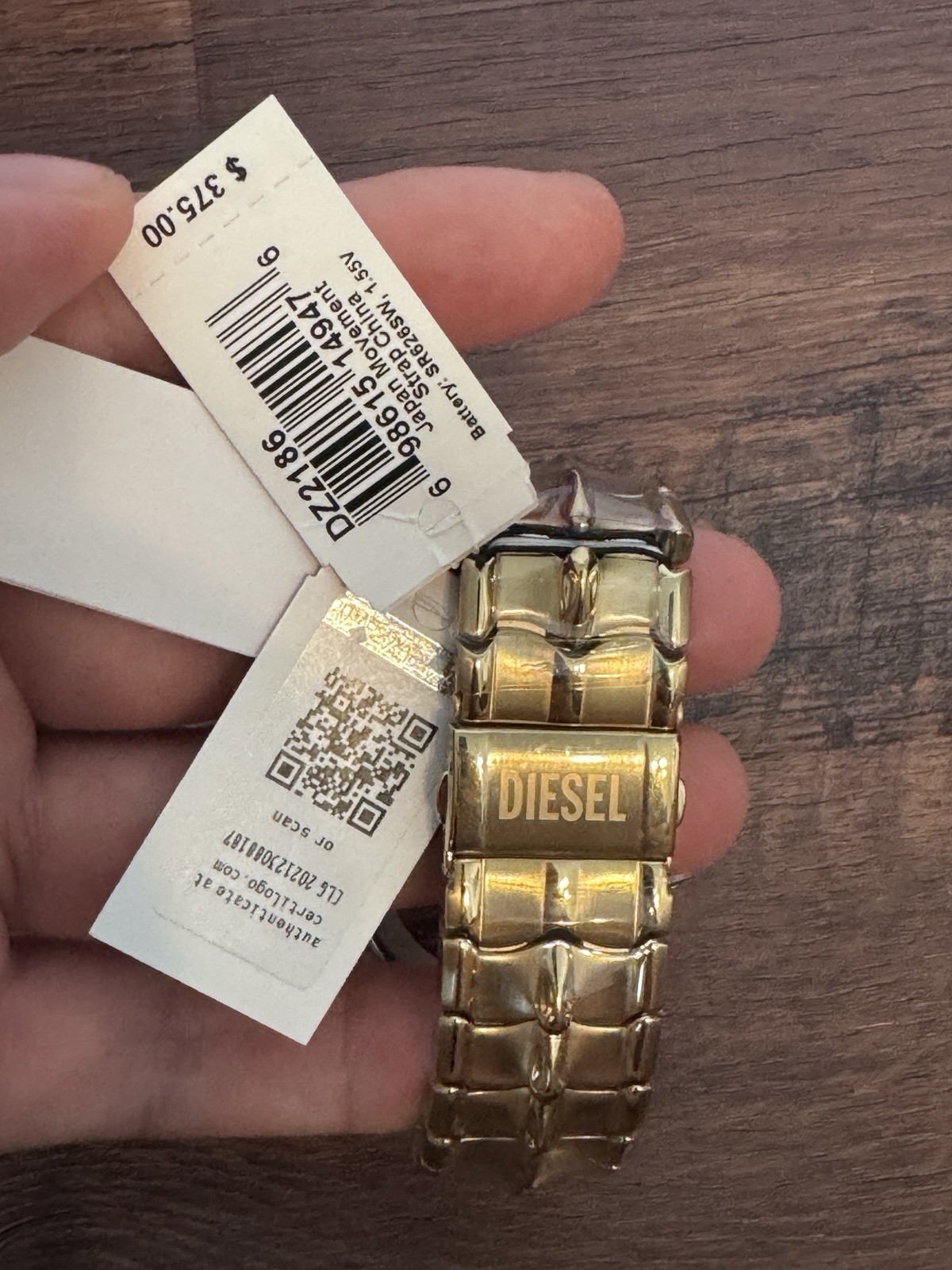 NEW Diesel Vert Metamorph Collection Gold Stainless Mens Watch DZ2186
