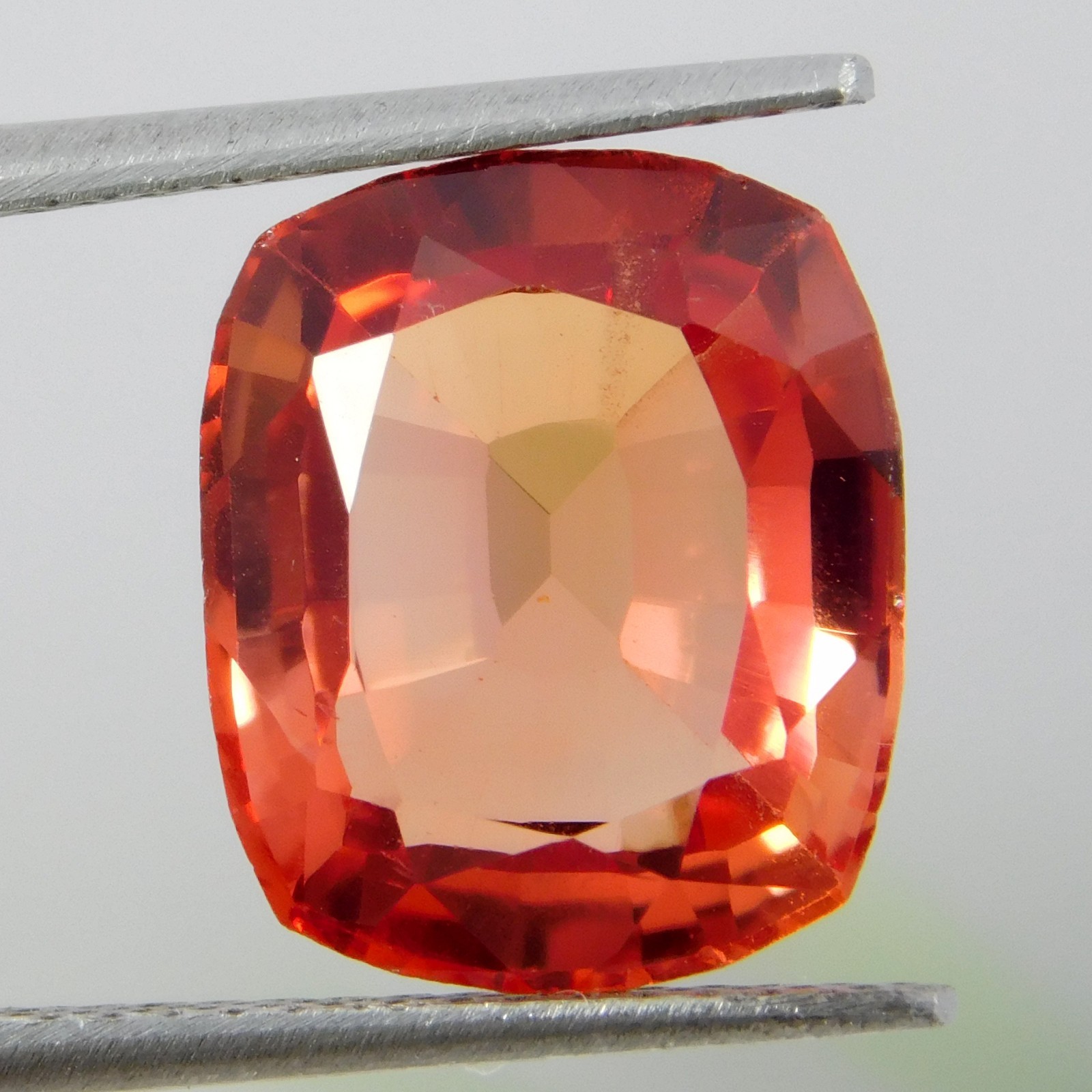 Certified 7.15 Ct Natural Orange Spessartine Garnet Cushion Cut Loose Gemstone