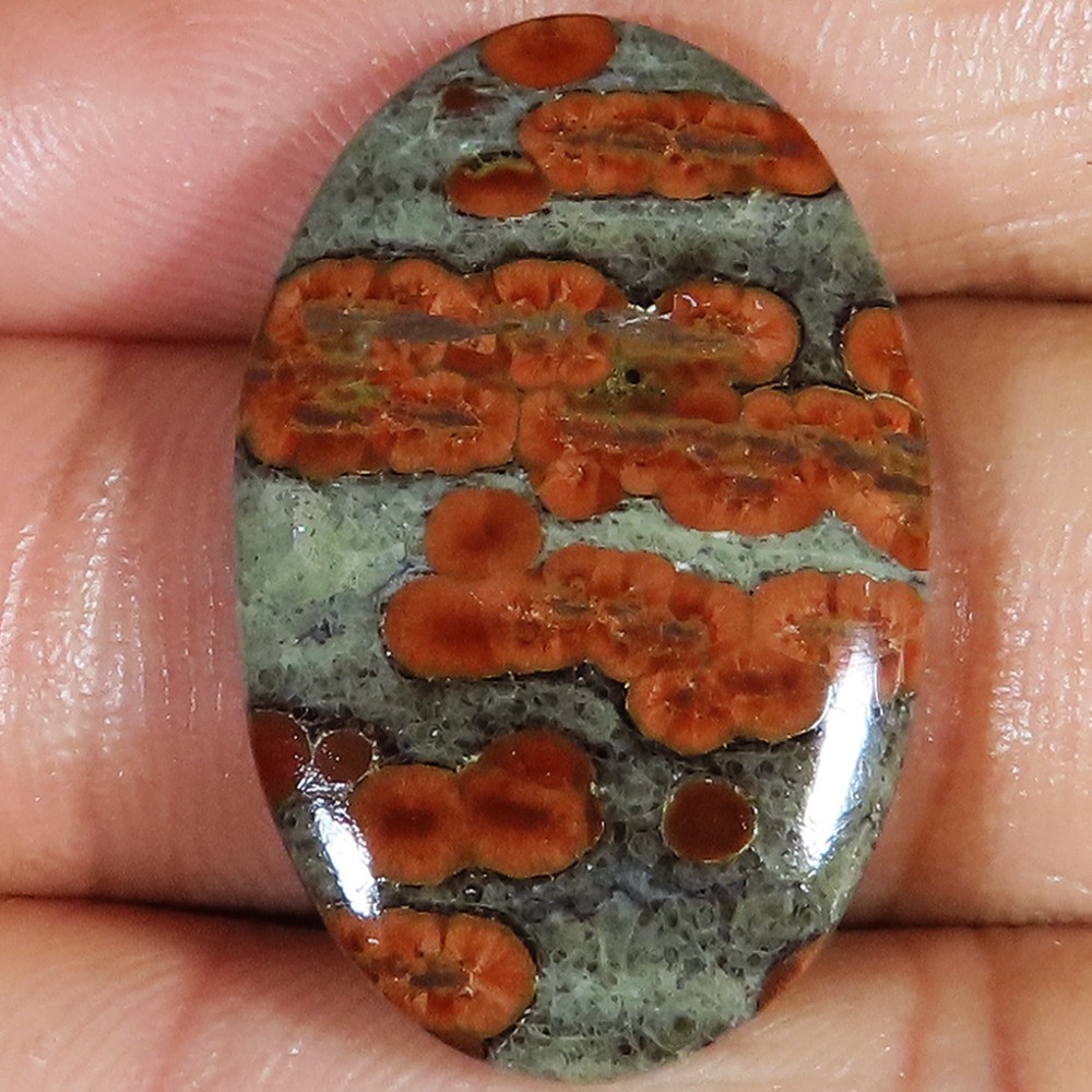 (20X31X04 MM) 27.75 Cts. NATURAL PEANUT OBSIDIAN OVAL CABOCHON LOOSE GEMSTONE