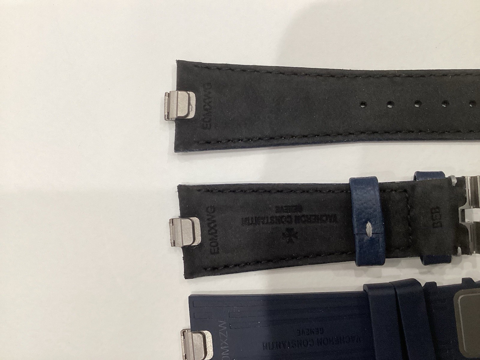 Vacheron Constantin Overseas Gen3 Pair Blue Leather & Rubber Watch Strap OEM