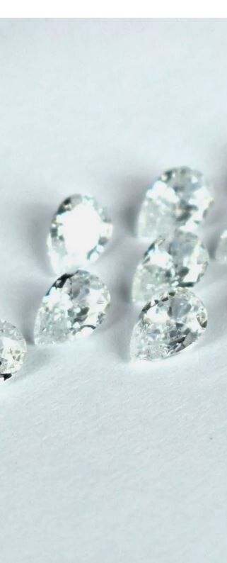 Lab-Grown 5 Pcs Lot Loose CVD Diamond 2.50 x 3 mm Pear IF Clarity Certified