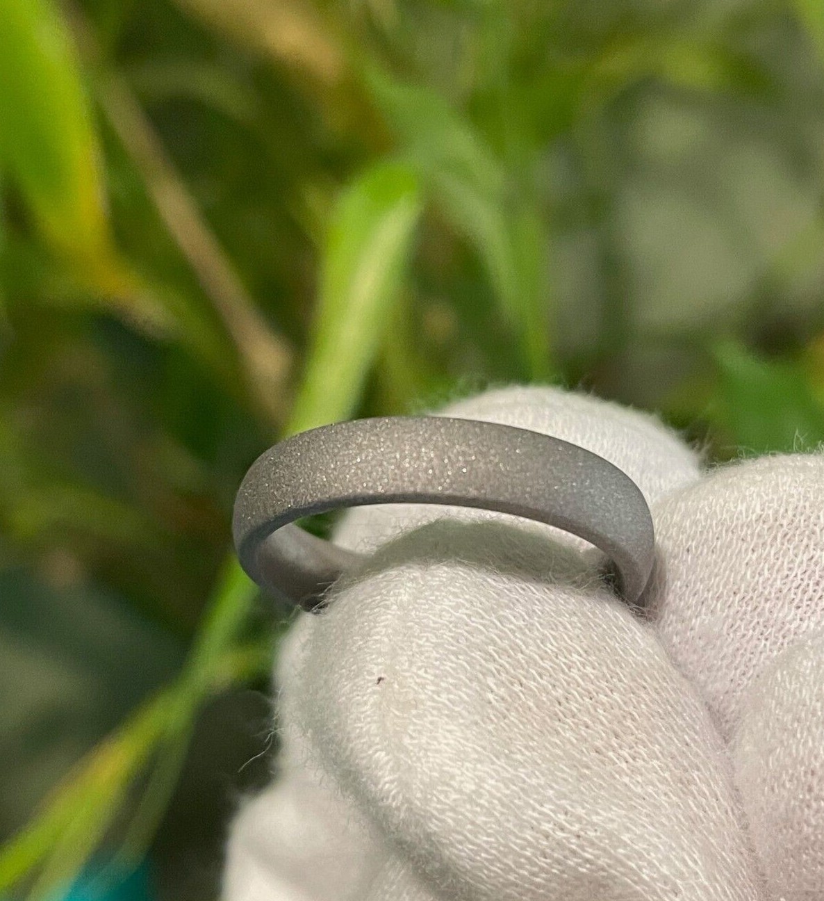 4.5mm Sandblasted Titanium Ring, Mens Wedding Band, Unique Look