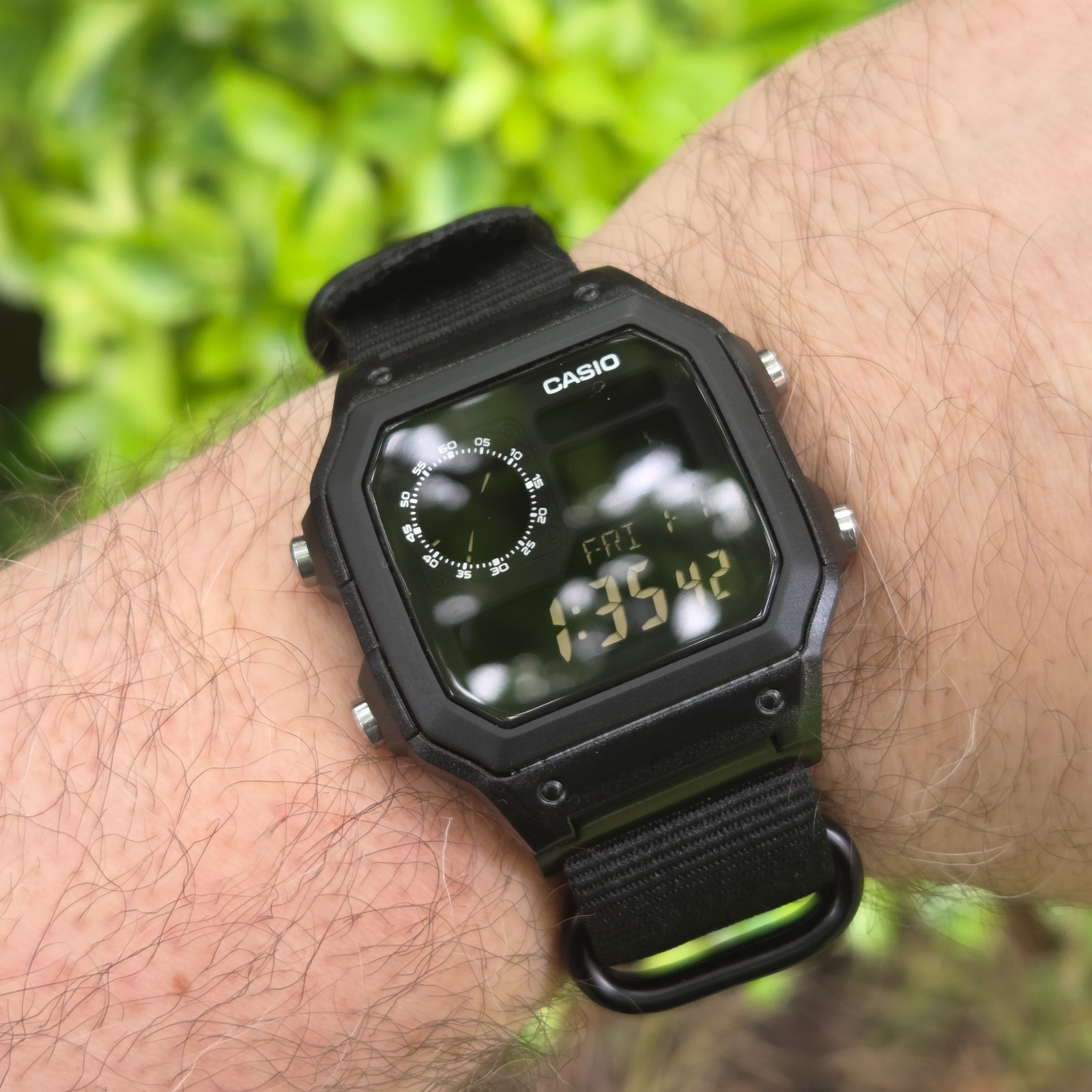 CASIO AE-1200WHD. Royale World Time Watch Mod. Blackout Negative. Hydromod.