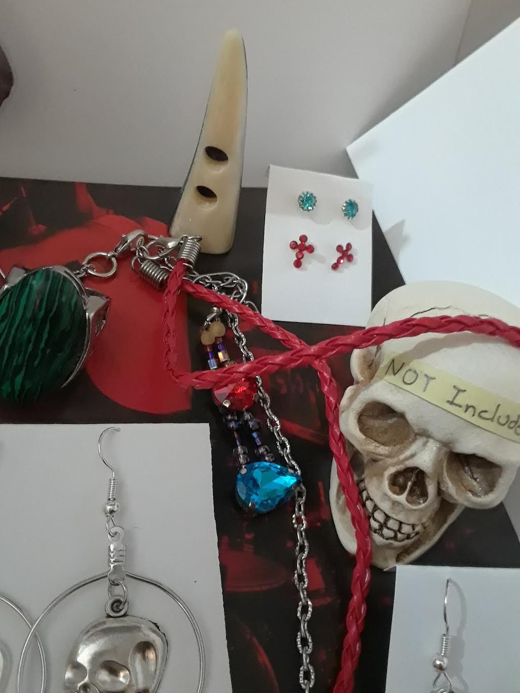 Emo Mixed Jewelry Lot- Rockabilly, Punk, Skull, Spooky Cute,Heart, Gothic, Cross