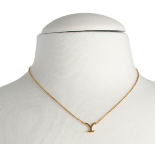 Kendra Scott Yellow Rose Yellowstone Dutton Short Pendant Necklace Vintage Gold