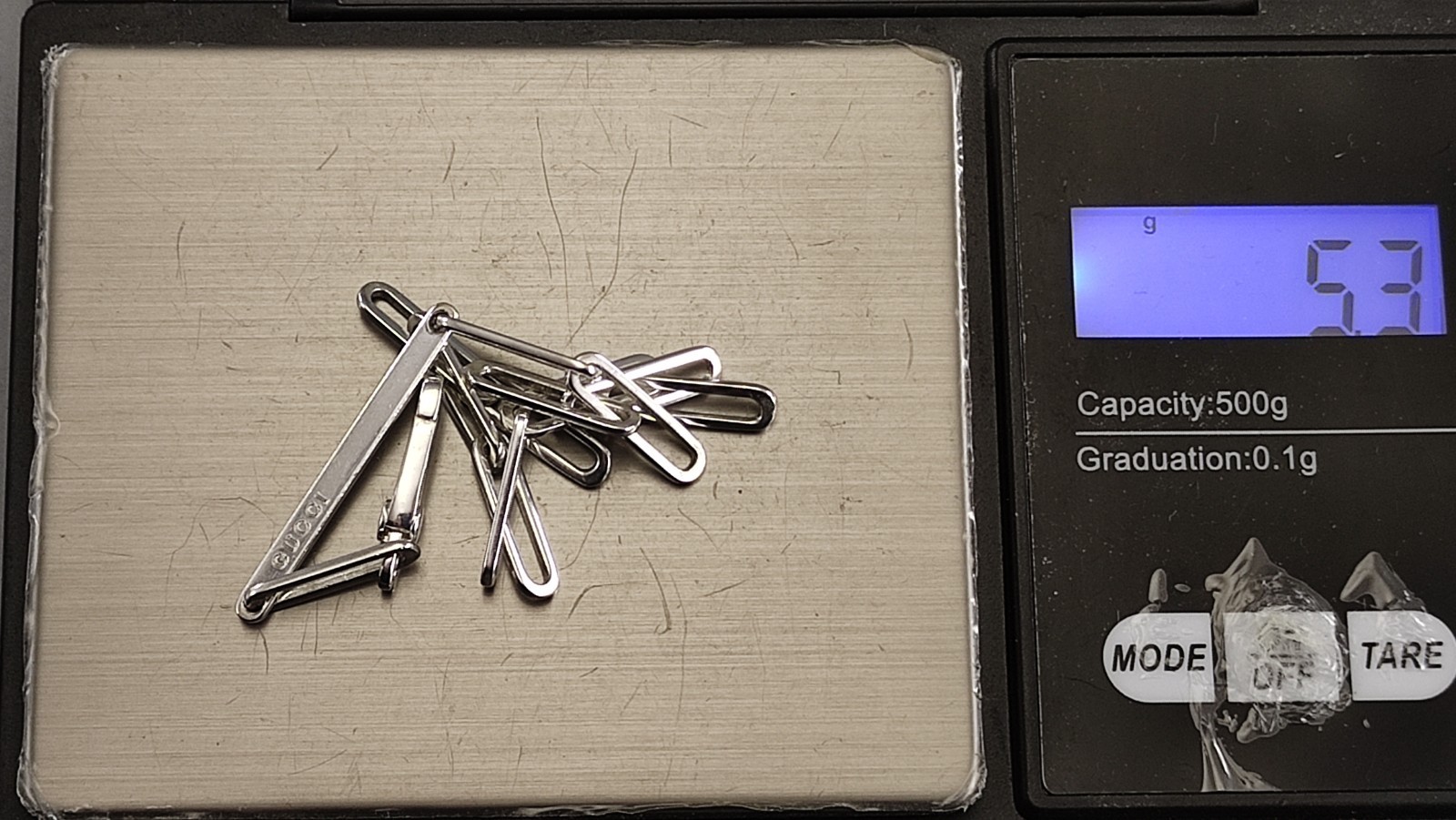 Gucci Sterling Silver 925 Chain Link Bracelet 18.5cm 4mm Light Weight 5.3g