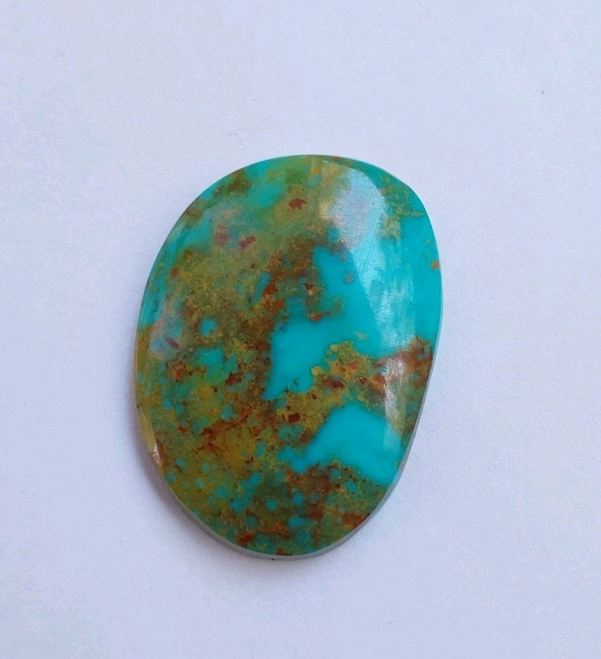 Natural Bisbee Turquoise 38 Carat Cabochon Sky Blue & Brown No Backing #13