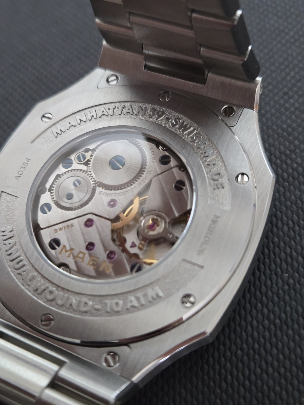 MAEN Manhattan 39 Ultra Thin Manual Mechanical Swiss Made 39mm Blue Dial