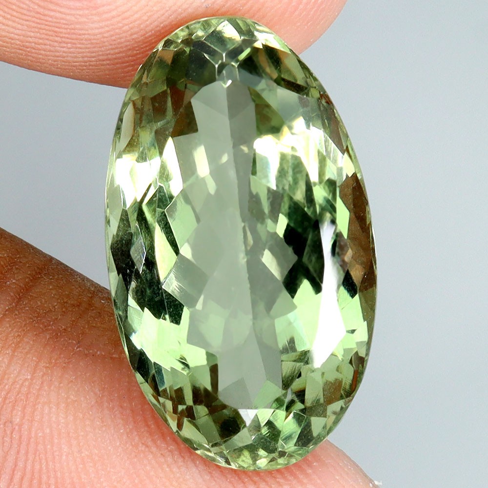 Oval Cut Natural Top Rich Green Amethyst Brazil 16.46ct 21.5x13mm Gem Full Fire