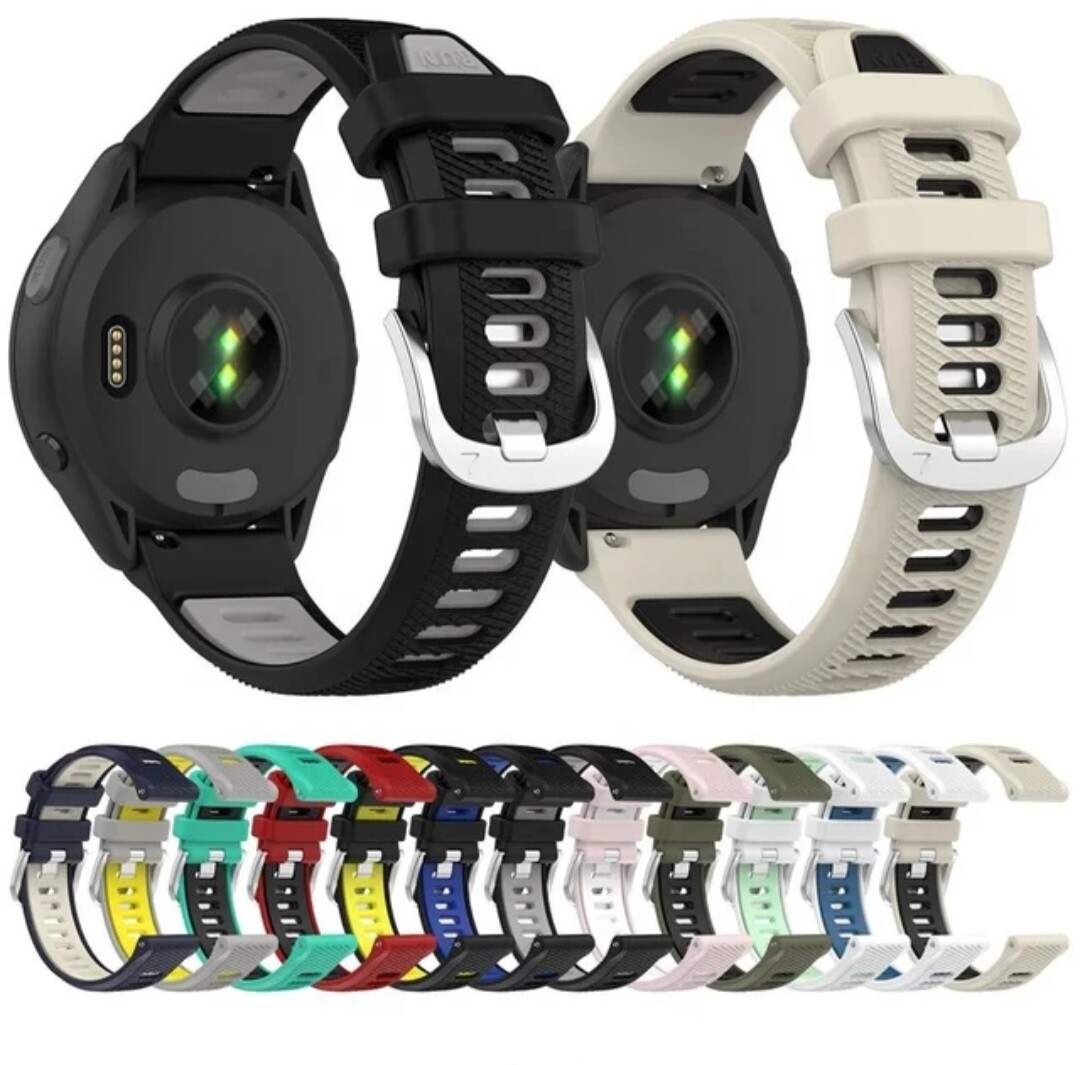 Silicone Sport Band 18mm for Garmin Vivoactive 4s, Venu 3s, 2s, Vivomove 3s