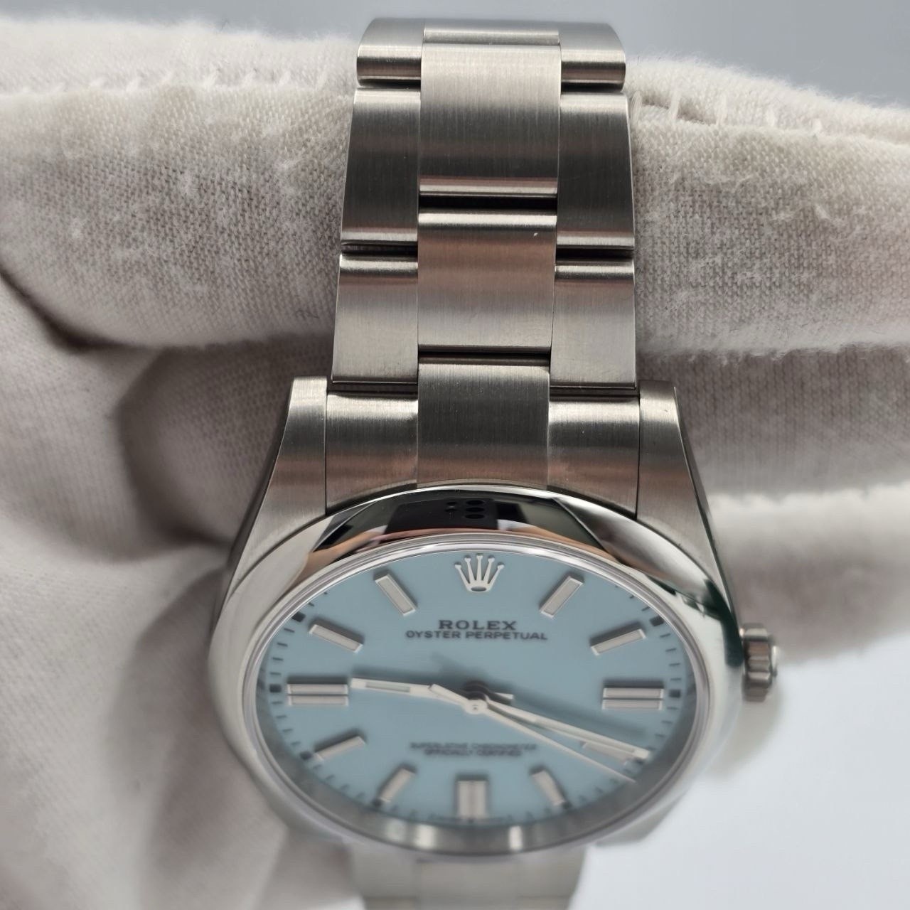 NEW STICKERED 2021 Rolex Oyster Perpetual 41mm Turquoise Blue 124300 BOX