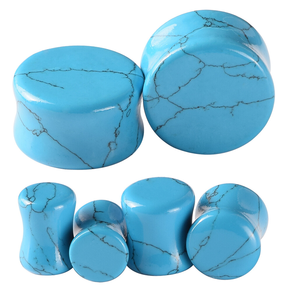 Ear Gauges Organic Stone Ear Plugs Tunnels 2 G, 0G,00G,12,14,16,19,22,25MM US