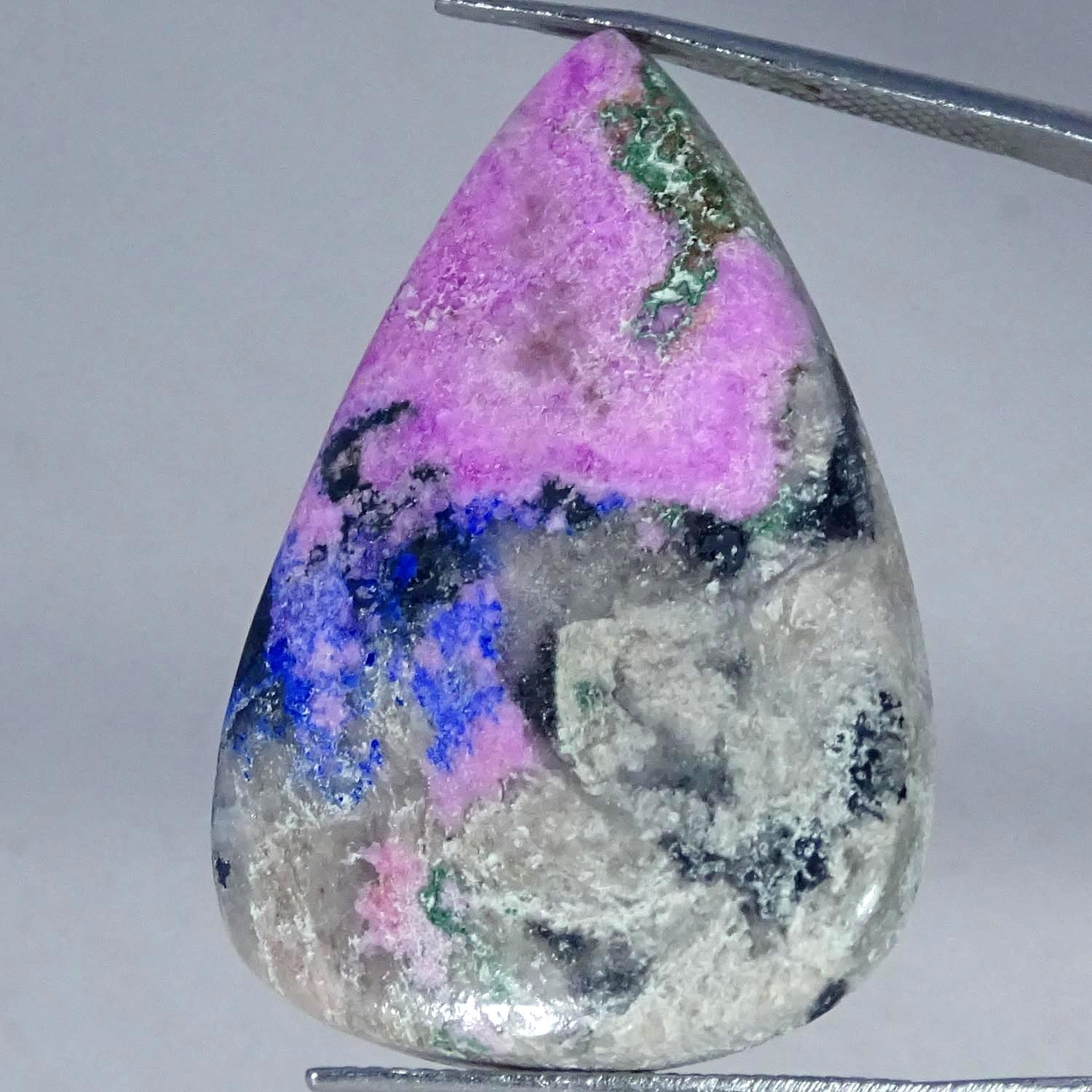 43.50Cts RARE Natural Cobalto Calcite Pear Cabochon Gemstone 24X35X6MM