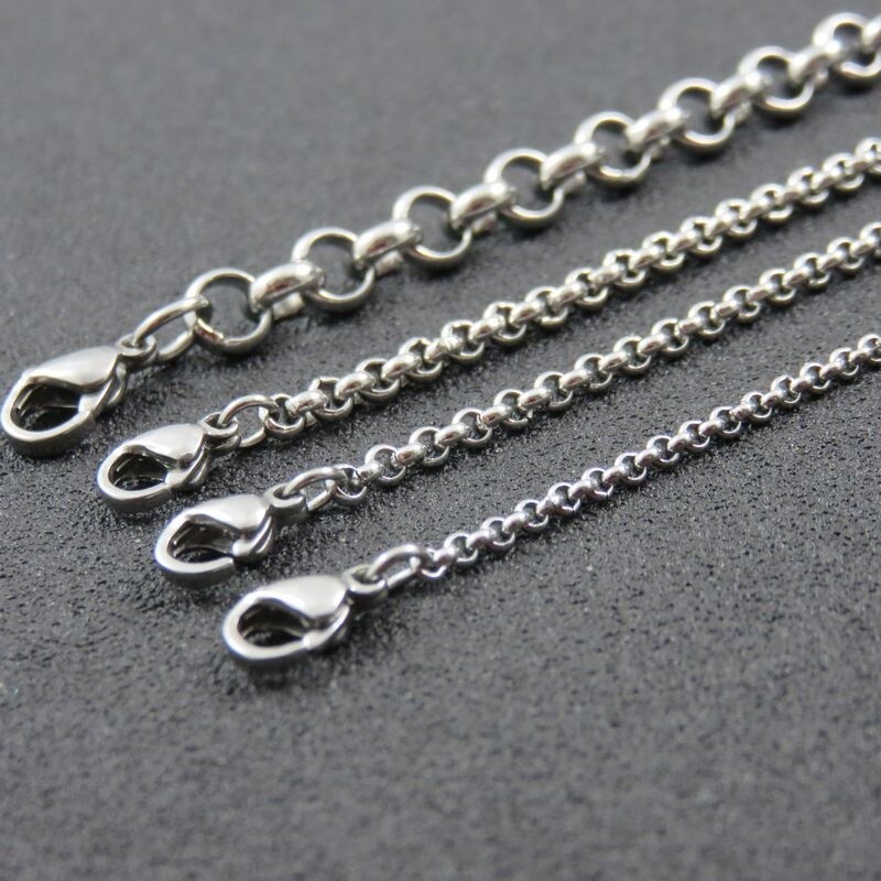Stainless Steel 35.4 Inch(90 cm) 2.0mm Tiny Rolo Neck Chain Necklace