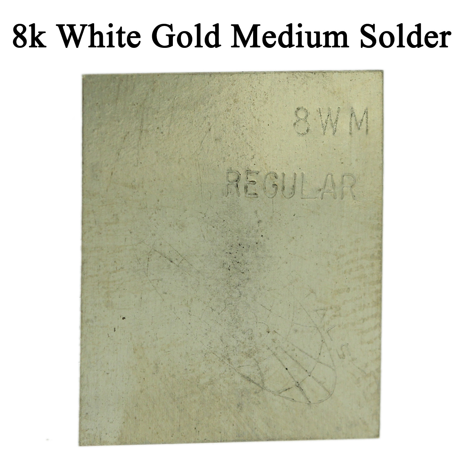 8K White Gold Medium Regular Solder One Gram Plate For Jewelry Repair Soldering