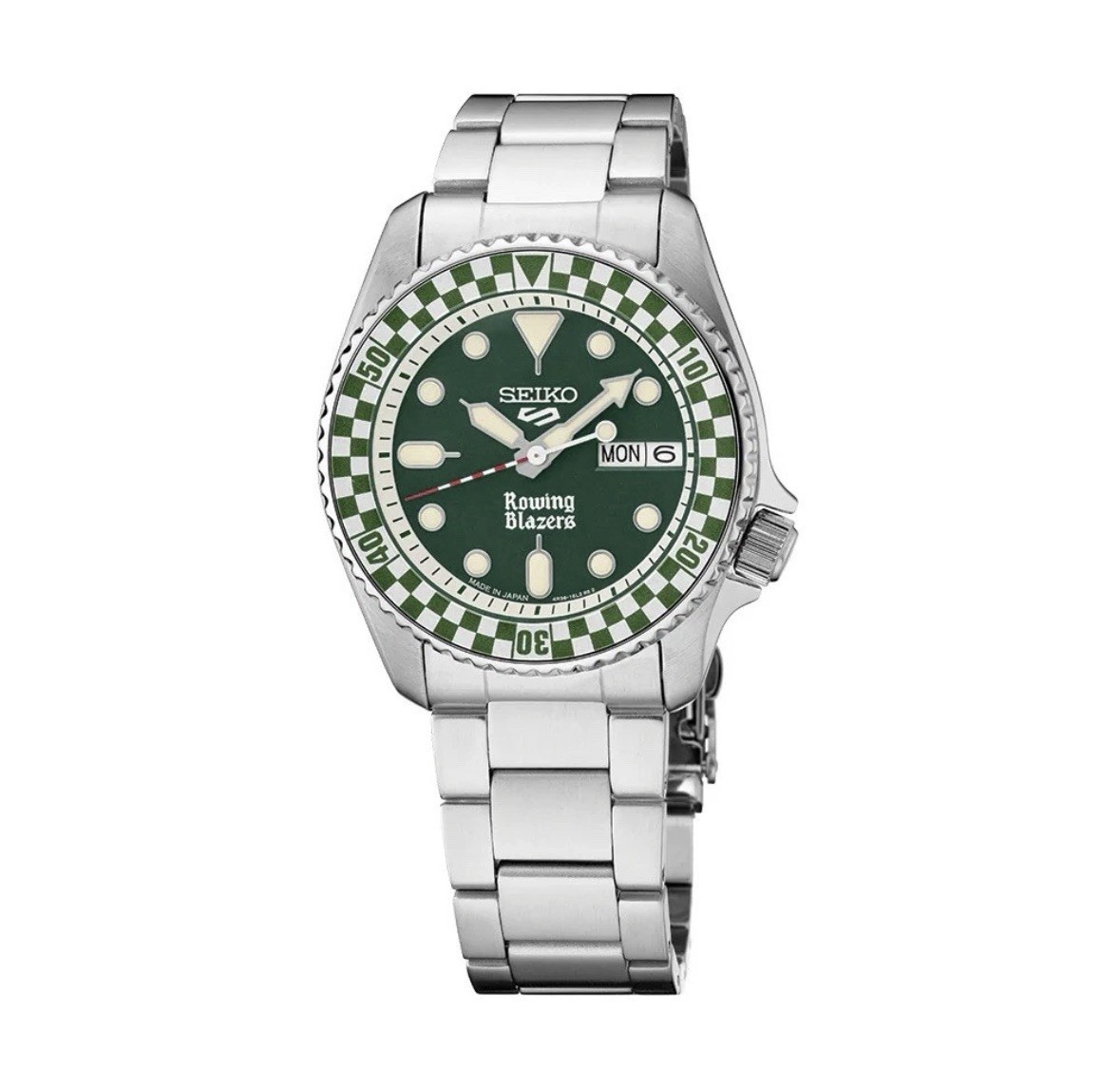 Seiko 5 Rowing Blazers Green Dial Day/Date Watch #2472/2500