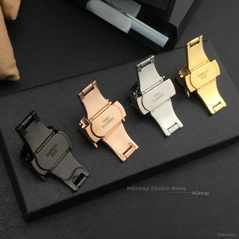 Stainless Steel Watch Band Clasp – Butterfly Deployment Buckle 16-22mm Strap