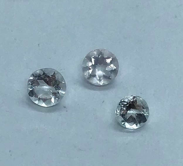 Round Cut Loose Gemstone AAA Natural White Topaz Faceted For Assorted Jewelry