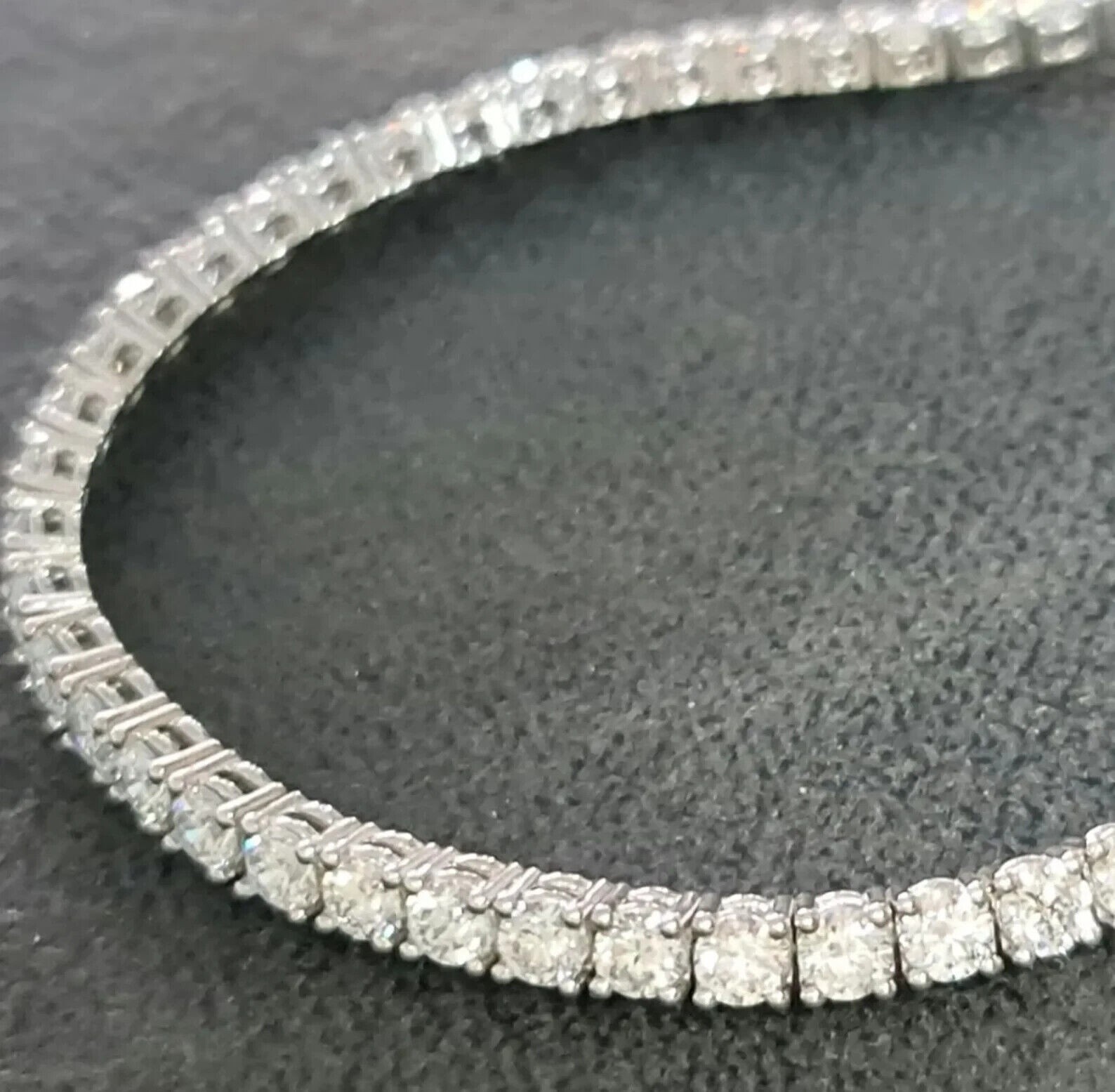 5.50Ct Round GH/SI-I2 Natural Diamond 14K White Gold Beautiful Tennis Bracelet