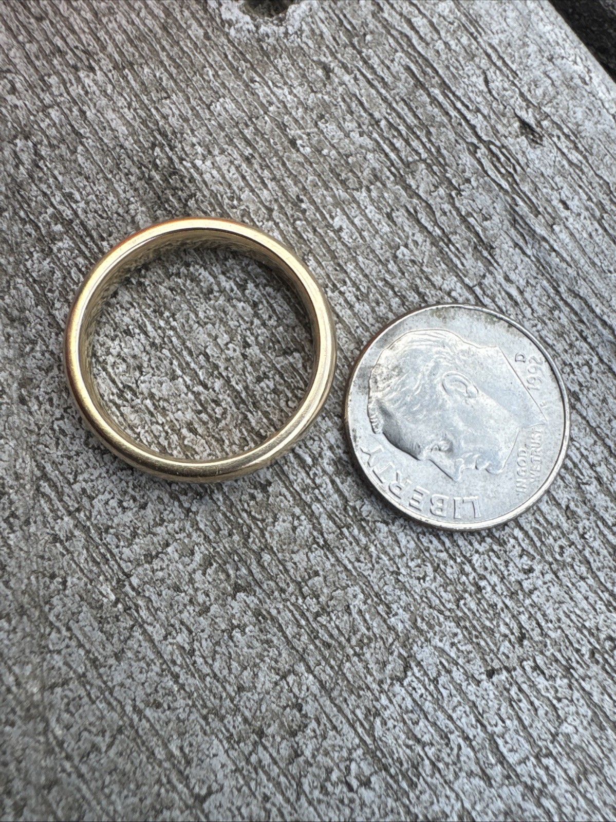 14K Yellow Gold Vintage JR Woods ArtCarved Wedding Band Ring 3.5mm Thick 3.7g