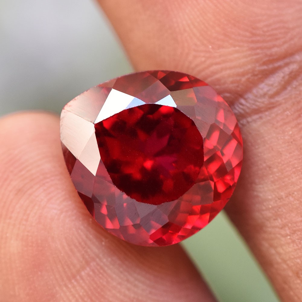 FLAWLESS Pear Cut 13 Ct CERTIFIED Natural Red Ruby Loose Gemstone For Wedding