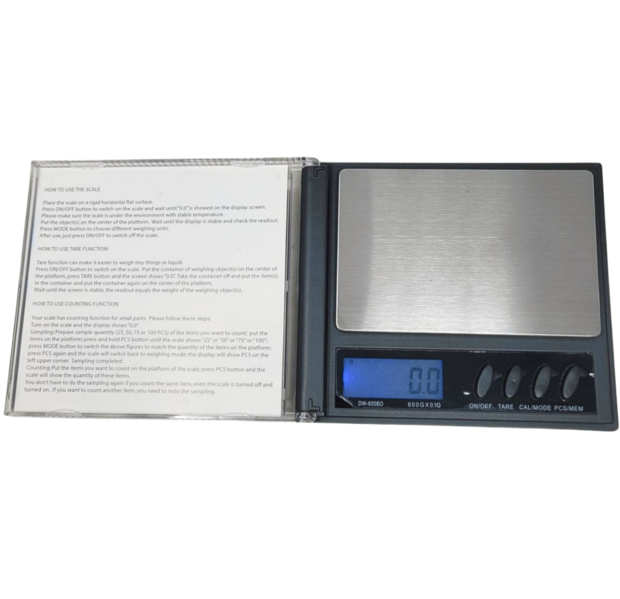 Digi Weigh DW-600BD CD Lets Rock Compact Digital Scale 600G