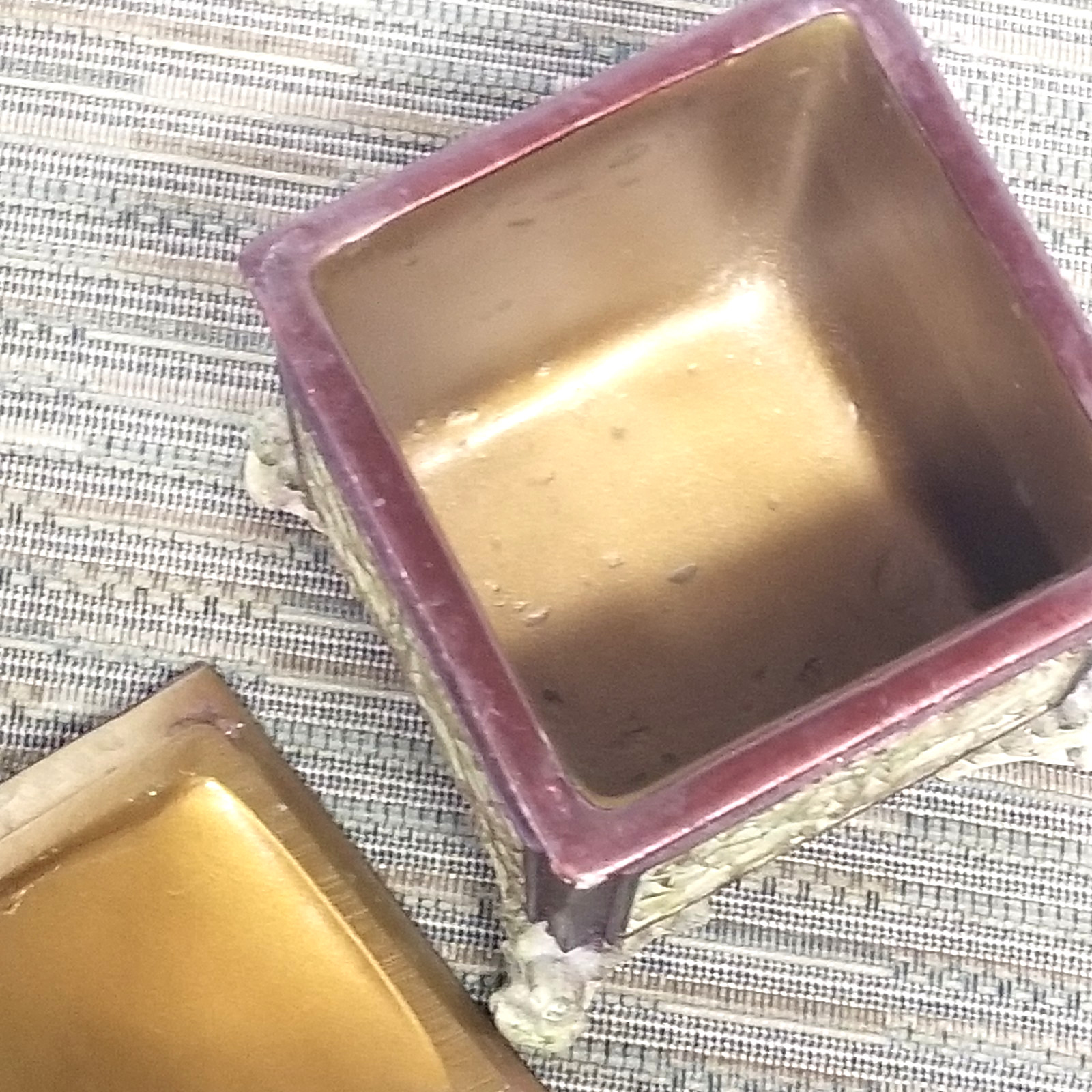 Jewelry Storage Box 4x4x4″ with Lid Ornamental Bathroom Hand Crafted Dark Tan