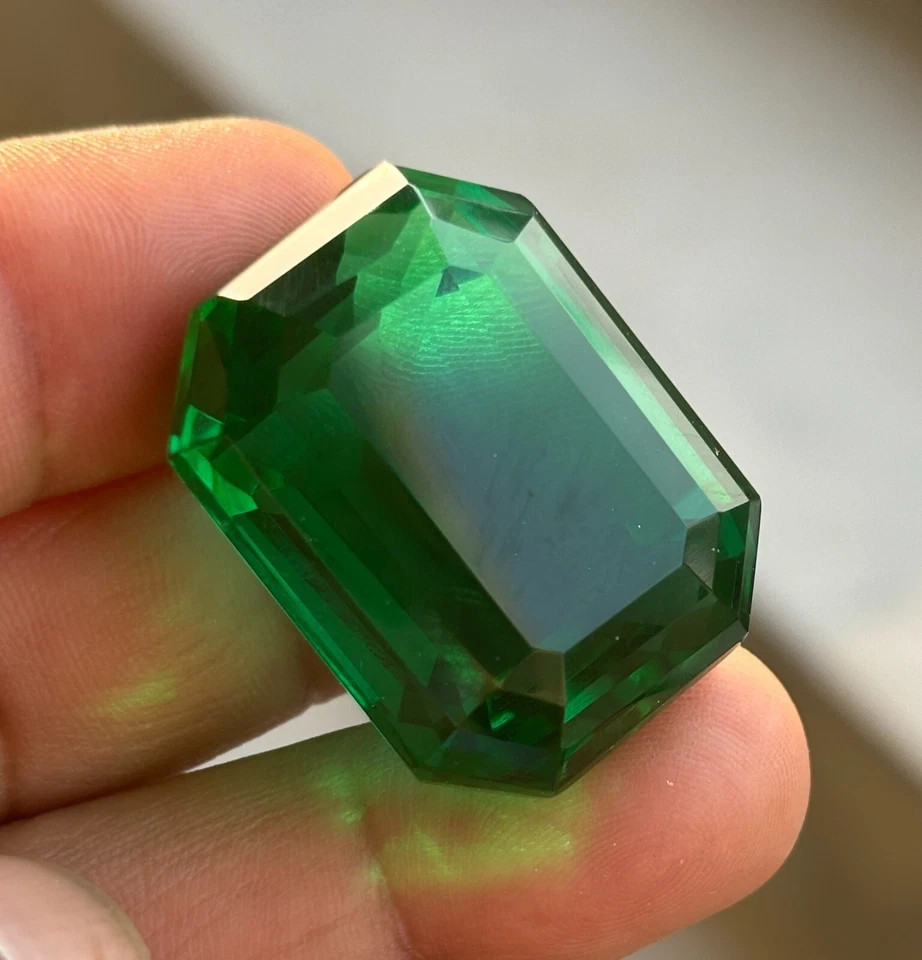 97 Ct Natural Green Emerald Emerald Cut CERTIFIED Colombian Loose Gemstone 6YHE