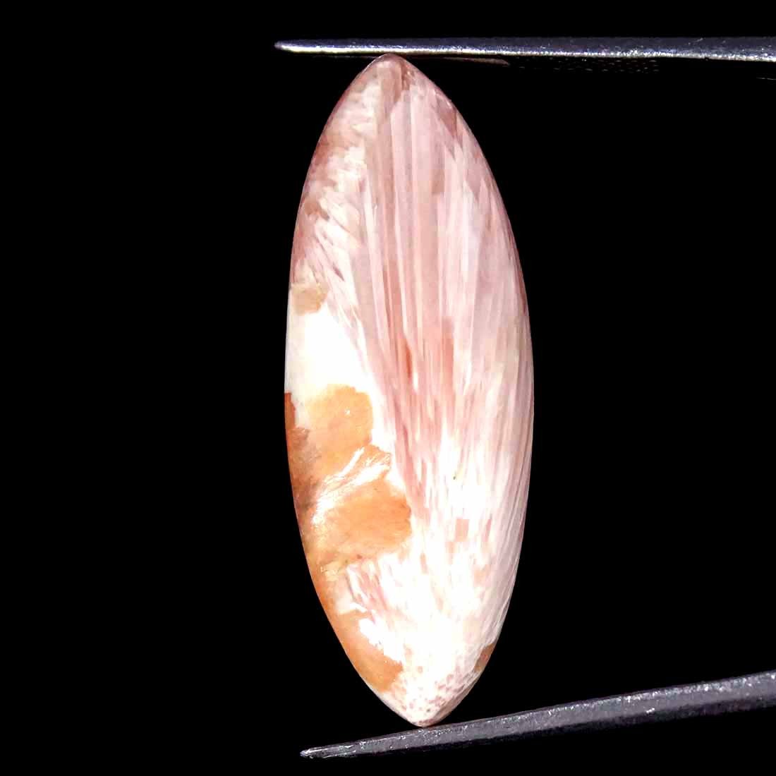 13.30Cts Natural Scolecite Marquise Cabochon Loose Gemstone 11x32x5mm