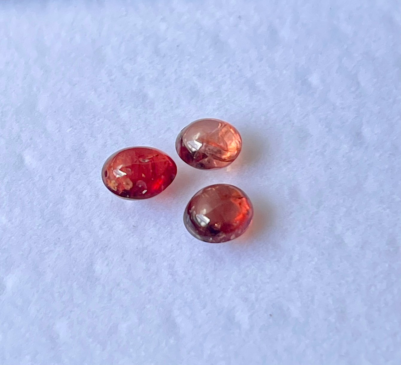 Natural 100% VS-SI 3/ Pc 4.72 ct Cabochon Multi,color Spinel MOGOK.