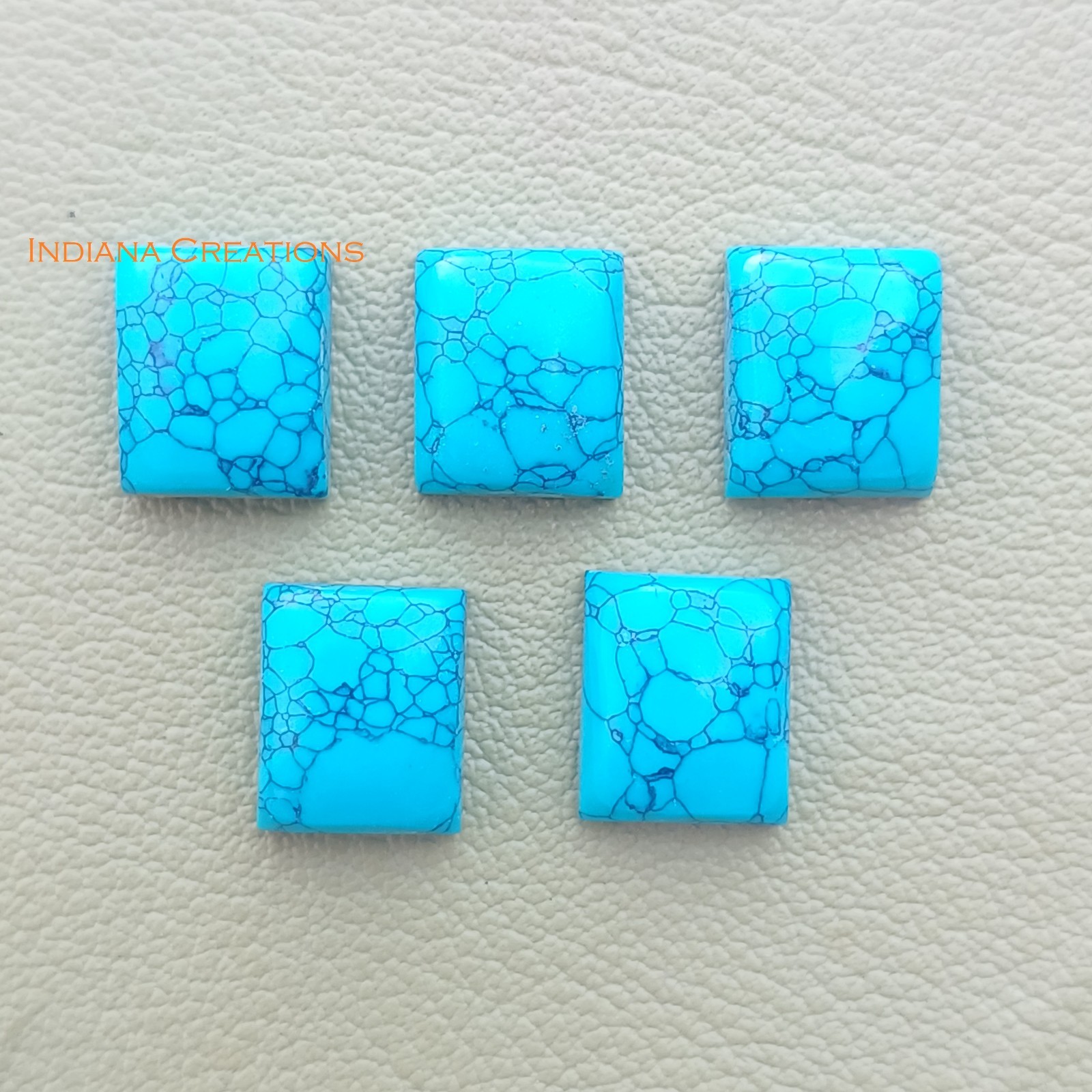 Synthetic Turquoise Rectangle Cabochon 6x8mm To 20x25mm Loose Gemstone