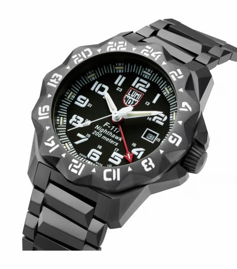 NEW Luminox F-117 Nighthawk GMT Gunmetal Divers Quartz Men’s Watch XA.6422