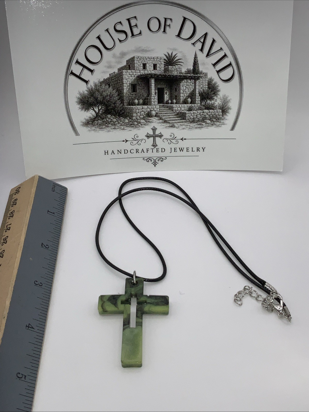 House Of David Jungle Venom Color. Handmade Cross Necklace Bulk available
