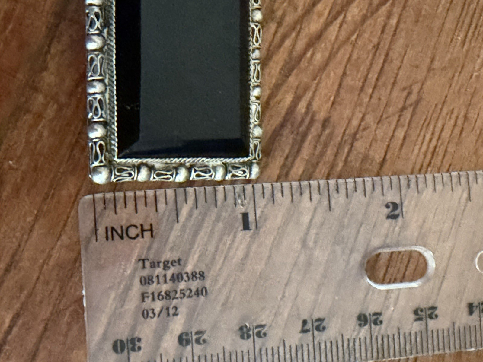 Victorian 1900’s Glass/Silver Mourning Dress Clip