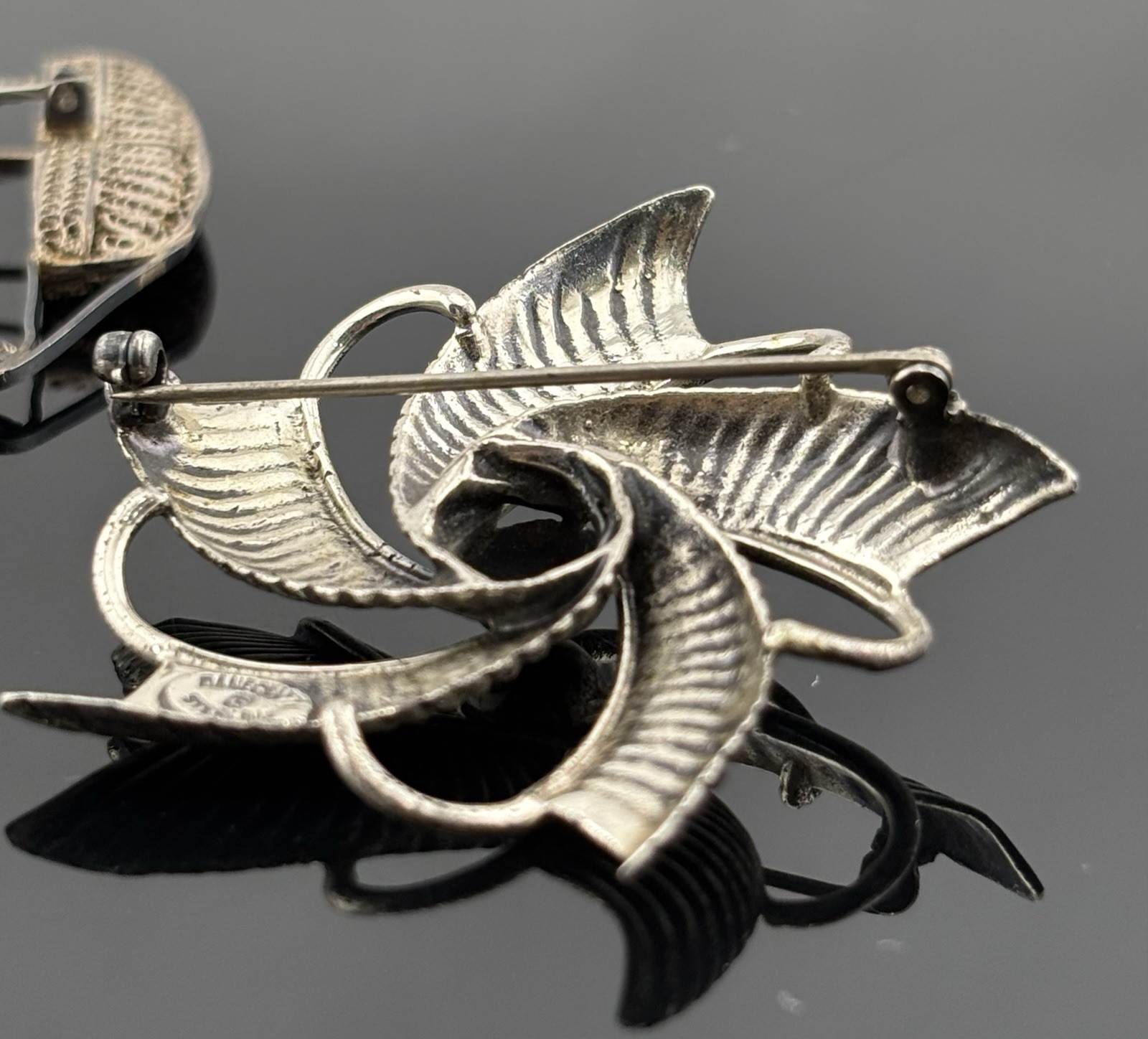 VTG Sterling Silver Brooch Lot Sailboat Dragon Boat Danecraft Pinwheel Filigree