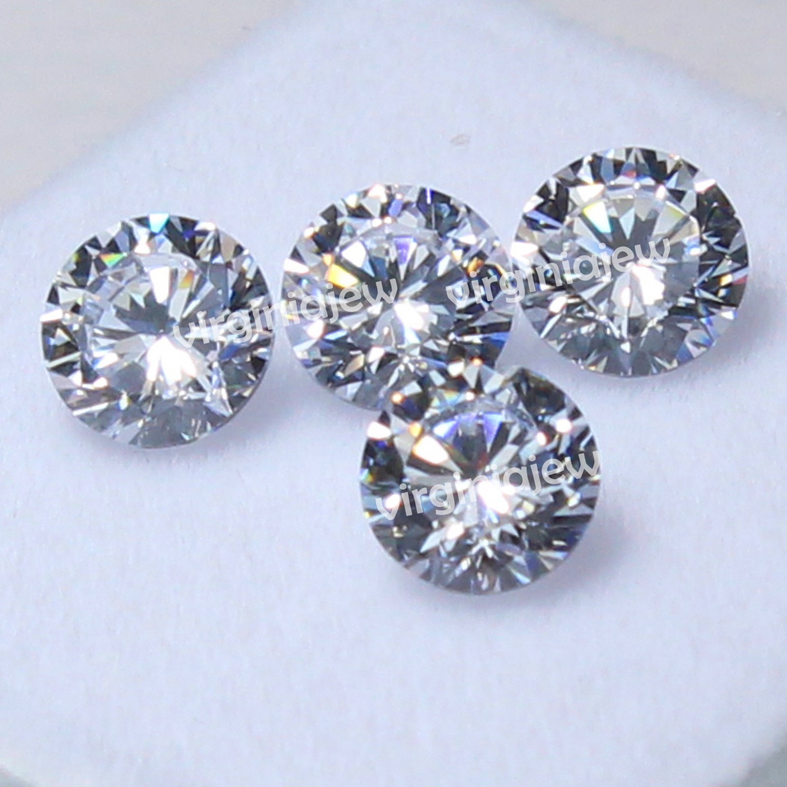 Natural 4.80 Ct D Color VVS1 White 7.00 MM Round Brilliant Cut Diamond 4 Pcs Lot