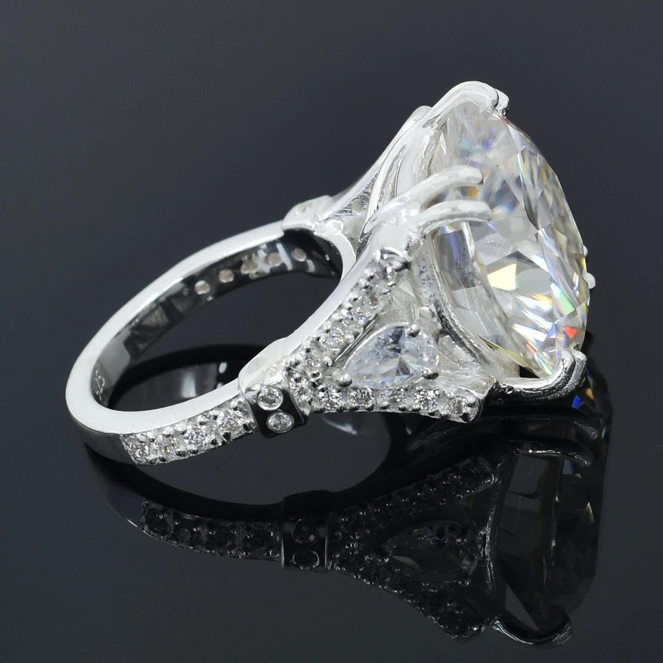 RARE 15 Ct Certificate White Diamond Solitaire Ring, Amazing Bling-FREE SHIPPING
