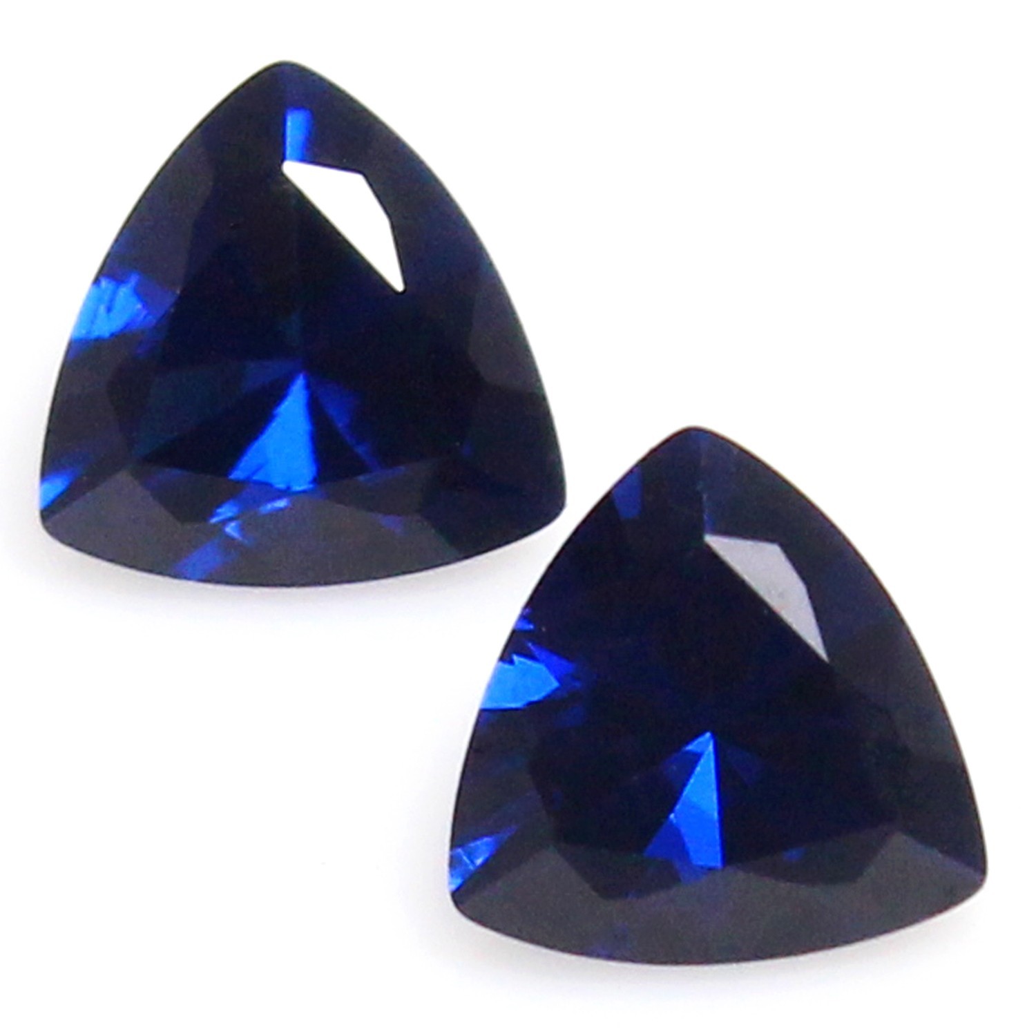 Natural Certified Ceylon Blue Sapphire 7.00 MM Trillion Pair Stunning Gemstone