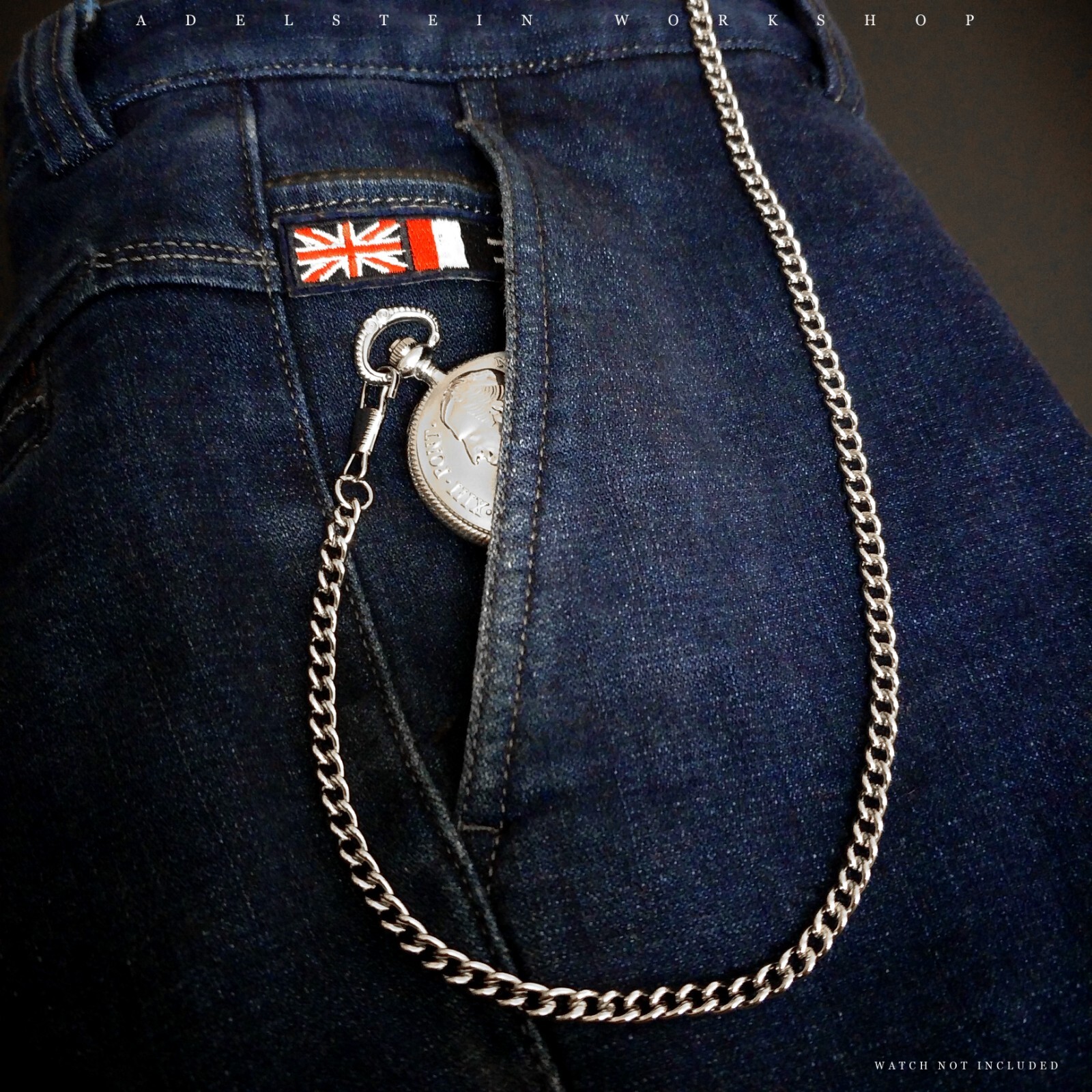 T-Bar Prince Albert Silver-Plated Vest-Pocket Watch Chain