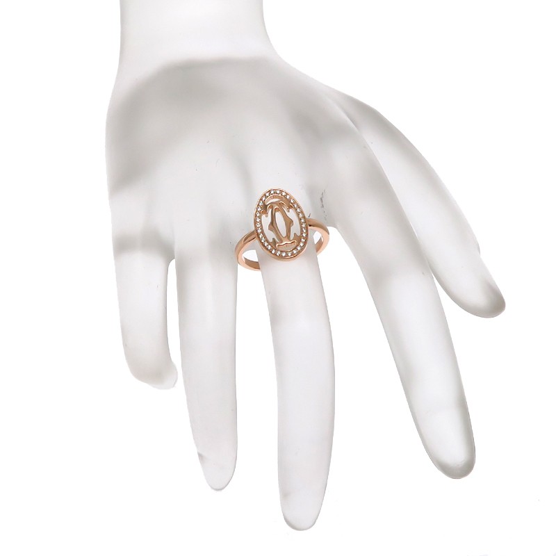 Cartier Double C Ring Pink Gold US 5.5 B4093250 Women’s