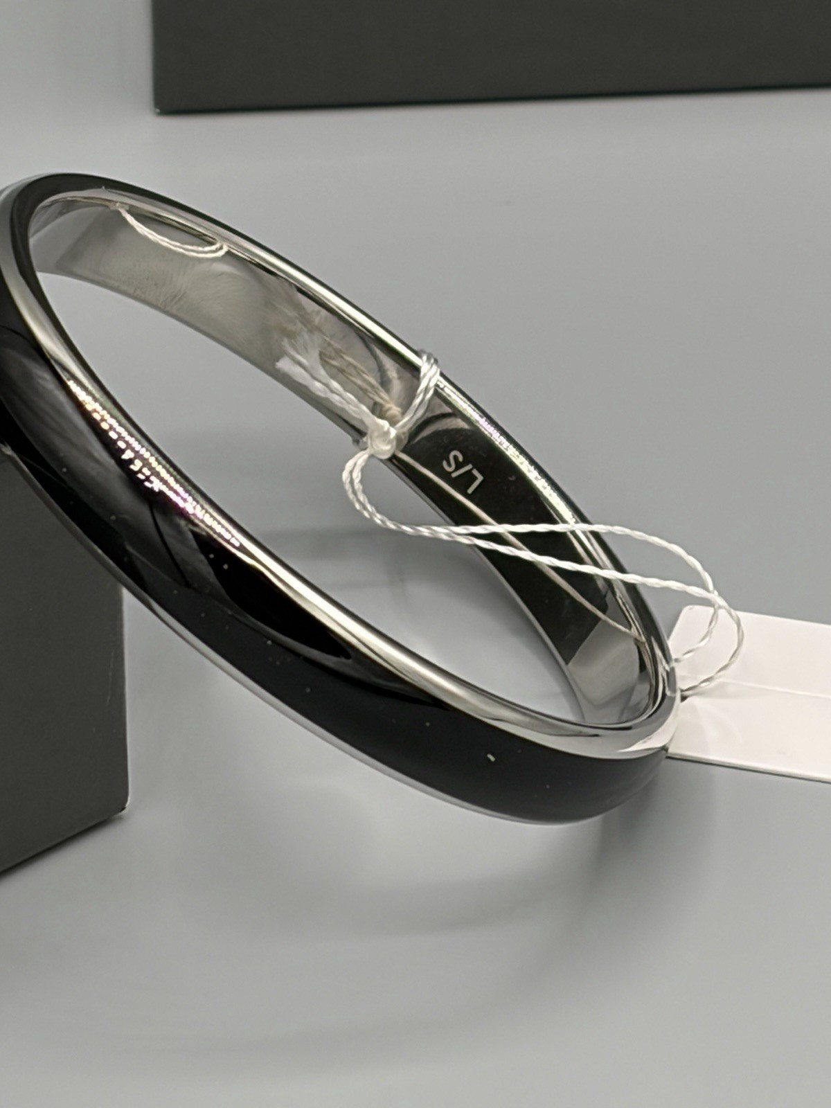 Calvin Klein Black & Silver Bangle Bracelet – KJ51AB01040S – Size 8 – Brand New