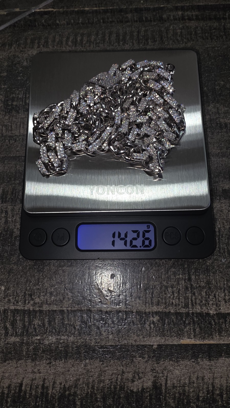Iced Out Moissanite 14mm / 24″ Miami Cuban Monaco Chain 925 Silver Passes Tester