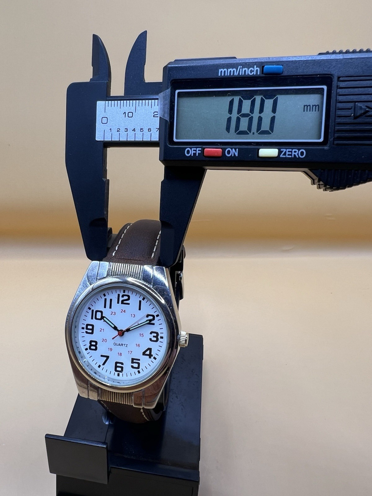 vintage Accutime Watch Corp men’s quartz field watch . 24-hour military dial .