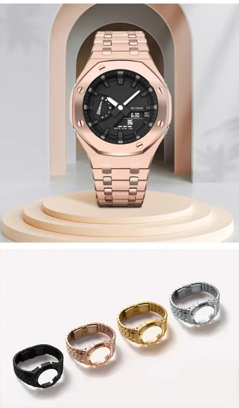 For Casio G-SHOCK Farm Oak GA2100/GA2110 Stainless Steel Case watch Strap Kit