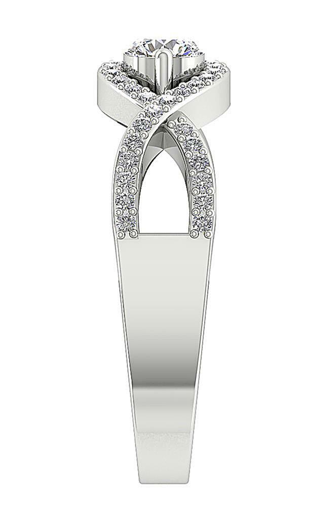 Forever Us Two Stone Solitaire Ring I1 G 0.85 Ct Round Diamond 14K Yellow Gold