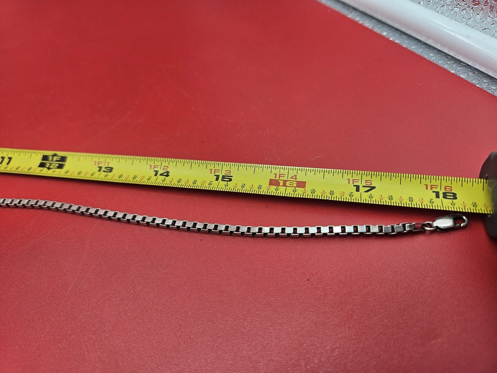 MR Sterling Silver Venetian Box Link Chain Necklace 18 inch