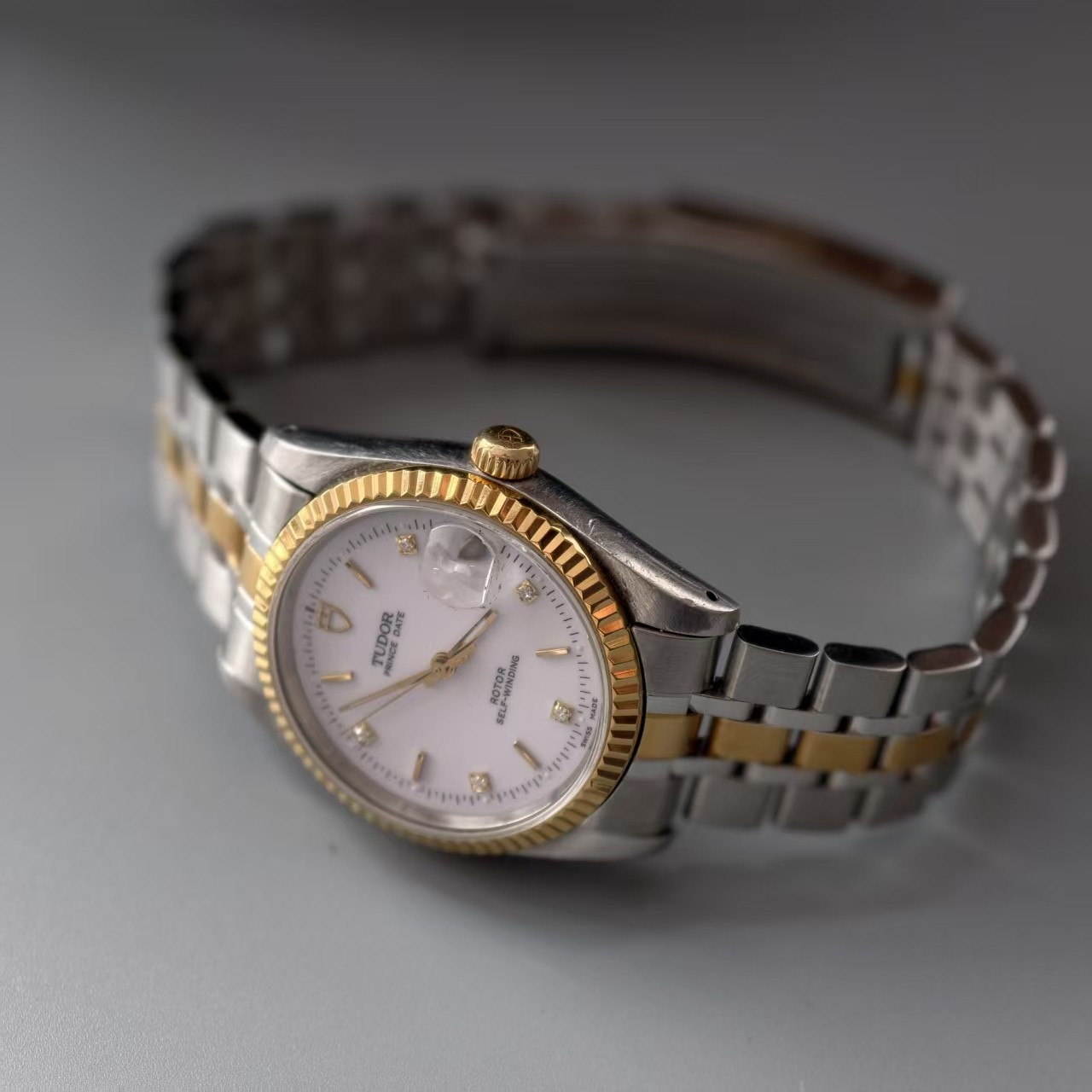 Tudor Prince Date White 5- Dia Dial 74033 Men’s Watch Automatic 34mm